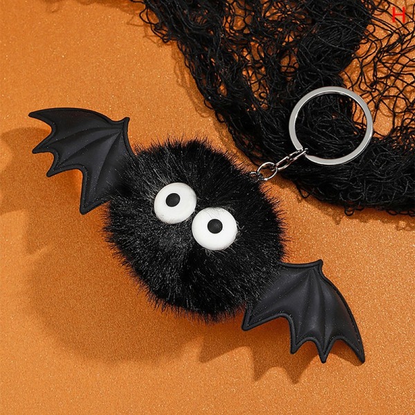 alloween Bat nøglering årkugle dukke vedhæng nøglering hovedtelefoner - Perfet H