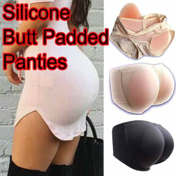 Silicone Pad Enhancer Fake Ass Pikkuhousut Hip Butt Lifter Black- Perfet Black M