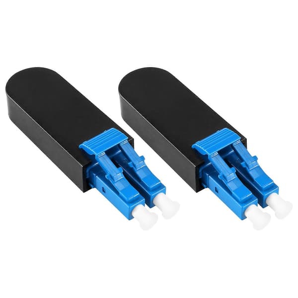 2-pakning Single Mode LC/ Fiber Optisk Loopback Adapterkabel, Singlemode 9/125 Testplugg Kompatibel med Testing A-Perfet