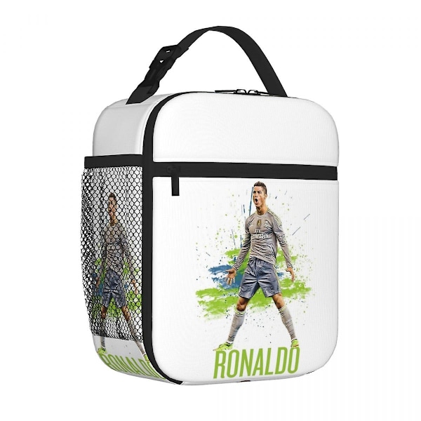 Cristiano Ronaldo Cr7 Isolerende Lunsjpose Kjølepose Lunsjboks Isolerende Lunsjboks Lunsjpose for Kvinner Barn Skole - Perfekt 17