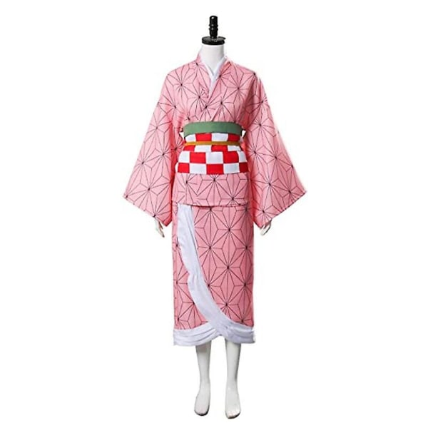 Anime Demon Slayer Cosplay Kostume Kimono Wig Set L - Perfet 150