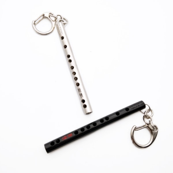 Musical Pocket Keychain Flute Keychain Music Pendant Mini - Perfet silvery