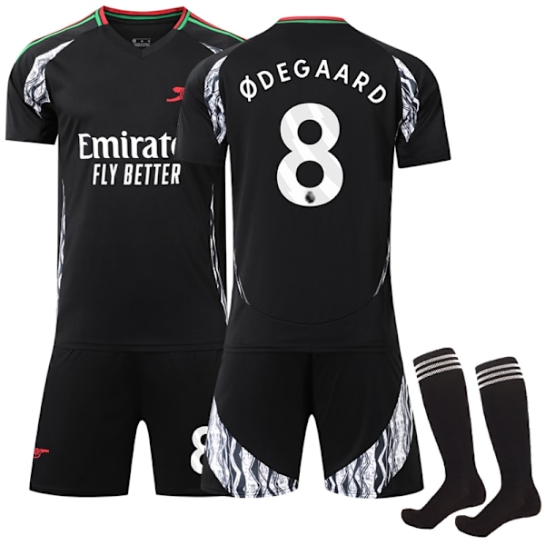 2024-2025 Arsenal Aawy Barnefotballdrakt Nr. 8 Odegaard - Perfekt Adult XL