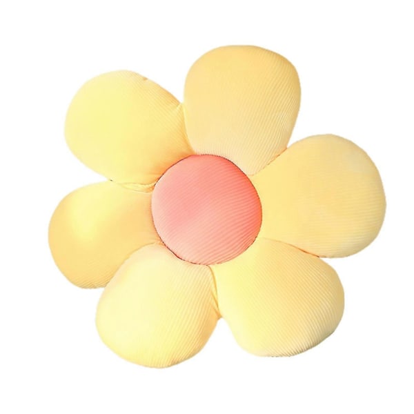 Blommig golvkudde för läsning och avkoppling, bekväm för flickor, tonåringar, mellanstadiebarn och småbarn - Perfekt Yellow 40CM