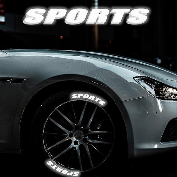 Reflekterende bokstaver til bil, egnet for bil, motorsykkel, dekkdekorasjon, hjulmerker og klistremerker, DIY-form, personlig tilpasning, perfekt SPEEDHUNTERS 4 Sets