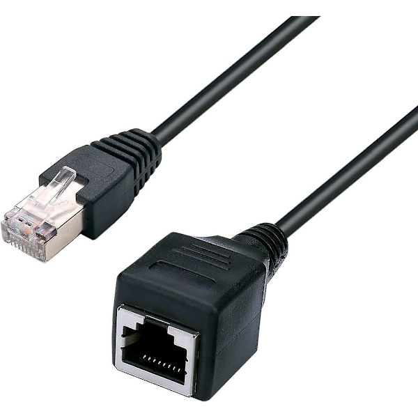 Ethernet-forlenger Rj45 hann til hun skrue nettverksforlengelseskabel 30 cm 2 stk (santanxing)-Perfet 0.6M