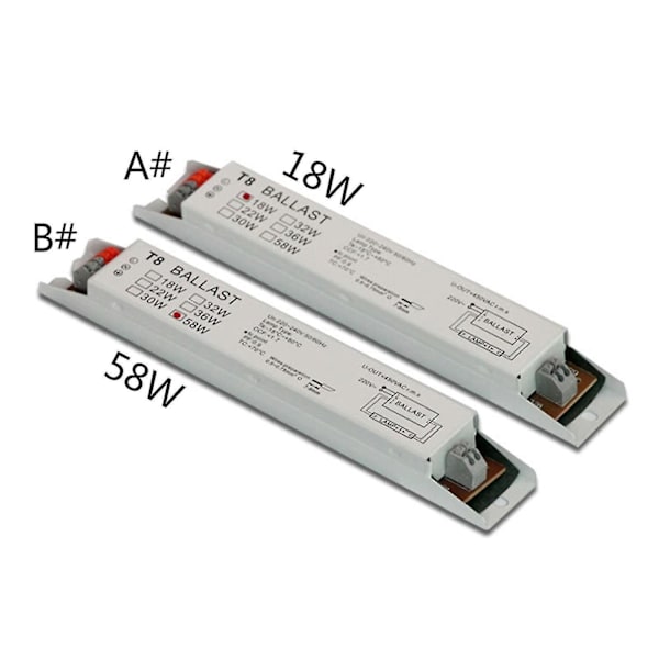 Universal T8 Elektronisk Forkobling 1x 18w/1x 58w Fluorescerende Lampe Forkoblingsadapter-Perfet A