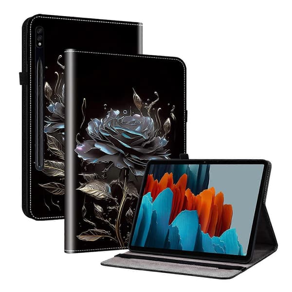 Kristalltextur Målat Läder Tablet Fodral-Perfet For Samsung Galaxy Tab S7 FE/S8+/S7+