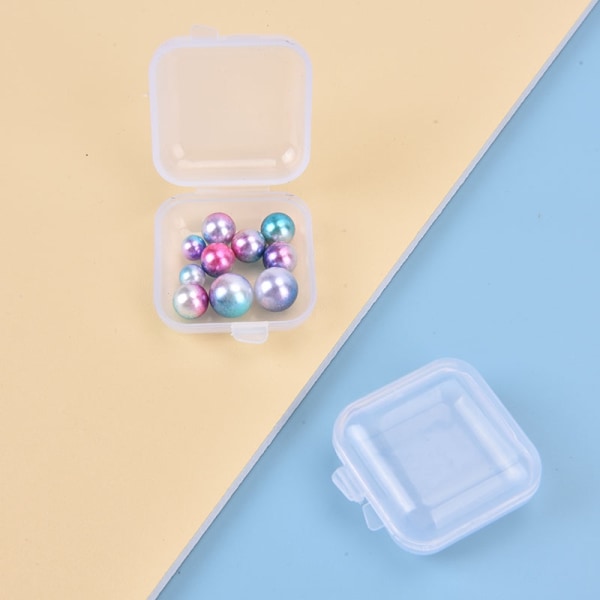 25 st små lådor fyrkantiga genomskinliga plastask smycken förvaring - Perfet Transparent