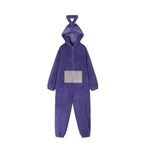 Anime Teletubbies Kostym Vuxen Julpyjamas Sovkostym Jumpsuit Es Lila-Perfekt Purple S