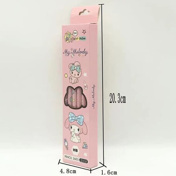 Sanrio nime Tecknad Serie My Melody Kuromi Boxad Penna Lär Dig - Perfekt A