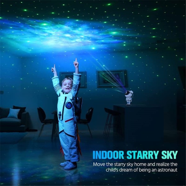 Galaxy Projector Night Light Star med timer-fjernkontroll til stede - perfekt