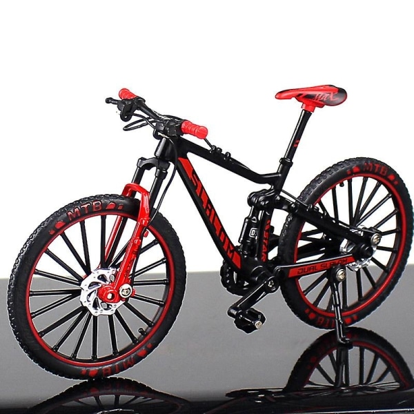 Mini 1:10 legeret cykel skalamodel Desktop Simulering Ornament Finger Mountain Bikes Legetøj - Perfet Red