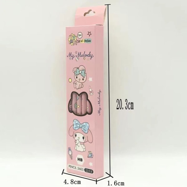 Sanrio Anime artoon Series My Melody Kuromi Boxed Pencil Learn - Perfet C