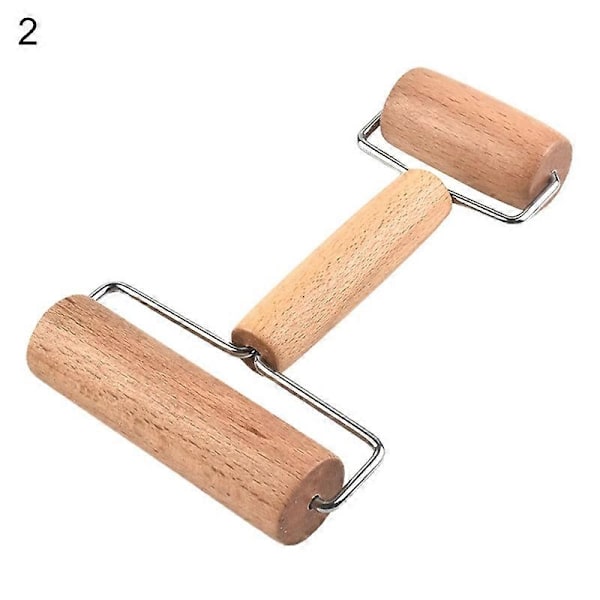 Kagerulle Non-Stick Komfortabelt Greb Dobbelt Hoved Rustfrit Stål Ramme Dejrulle til Fondant-Perfet 2