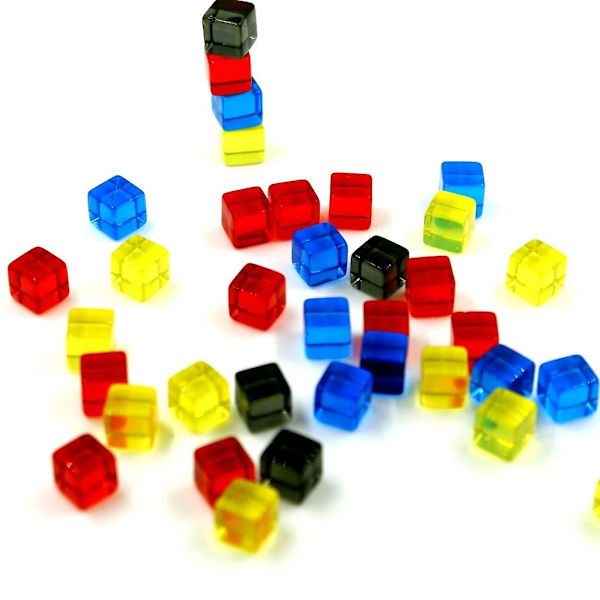 200 st 6-sidiga 8mm klara tärningar DIY pedagogiska tärningar gravyr akryl blanka tärningar D6 tärningar fest familj brädspel tärningar-Perfekt Transparent mixed color