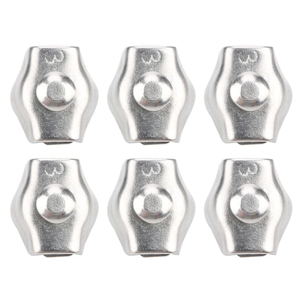 20 stk. stålwire reb chuck lås 304 rustfrit stål M3 enkelt clips klemme til industriel mekanisme-Perfet