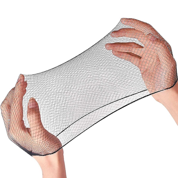 Hårnett 100 stk, Elastiske Usynlige Mesh Hårnett for Matservering, Balletknute, Søvn, Kvinner og Parykk (100, Svart) - Perfekt