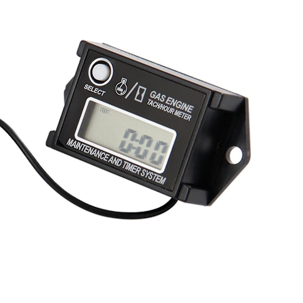 LCD Digital Varvmätare Bensindriven Motor RPM/Timmätare Återställbar RPM-Testare Passar för 2/4-Motor Motorcykel W-Perfet