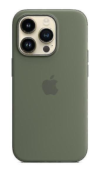 Silikone Telefon Cover Kompatibelt med Iphone 14pro-Perfekt Olive
