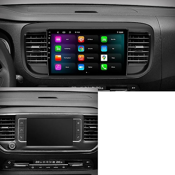 Carplay Bilradio Kompatibel med Citroen Jumpy 3 2016 - 2021 Peugeot Expert 3 2016-2021 Multimedie videoafspiller - Perfekt