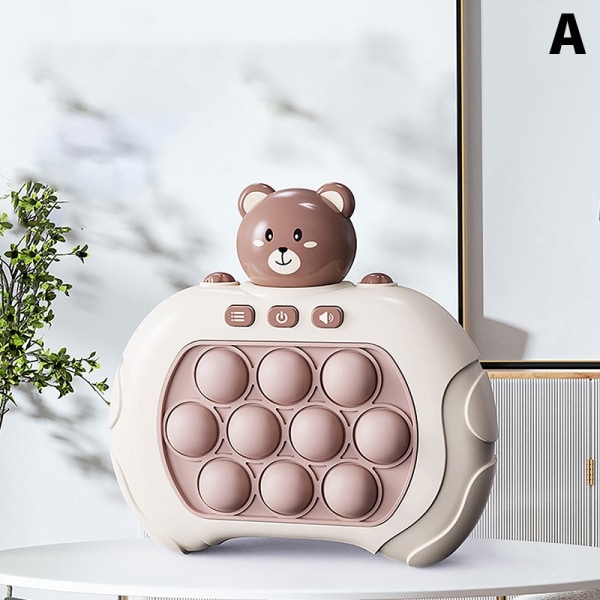 Pop It Game - Pop It Pro Light Up Game Quick Push Fidget Game - Perfet Brown