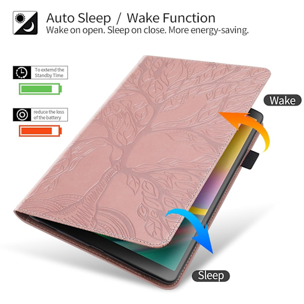 Life Tree Tablet Fodral Kompatibelt med iPad Pro 12.9 2022 / 2021 / 2020 - Perfekt Rose Gold