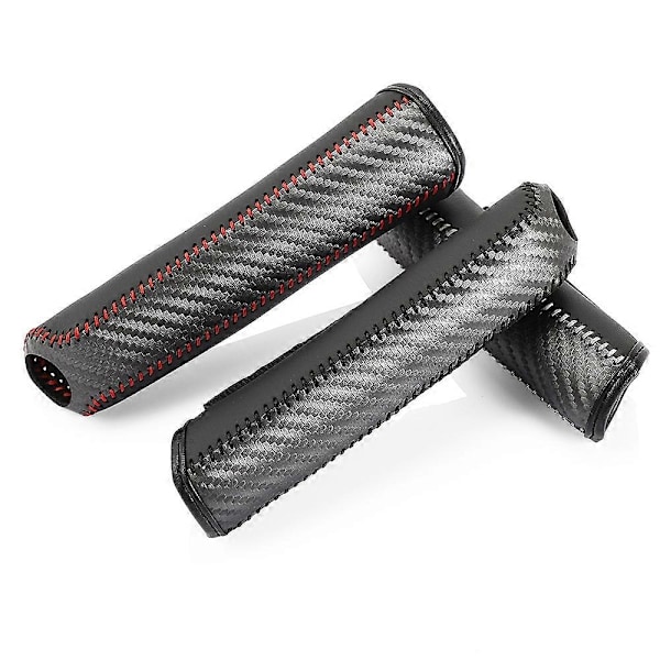 Auton nahkainen käsijarru, hiilikuitu, Volvo V50, S60 Truck, S40, XC70, C30, XC60, S80, V40, XC90, XC40 - Perfet Black