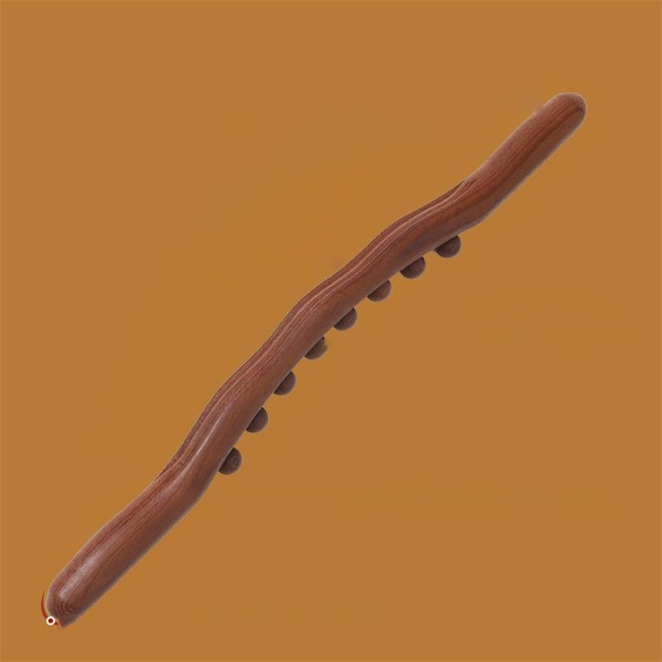 8 Beads Gua Sha -hierontapuikko hiilihapotettu puinen takavartalo Meridia - täydellinen 2