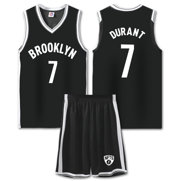 NBA basketball uniform BKN sort jakkesæt nr. 7 Durant - Perfekt 2XL (170-175cm)