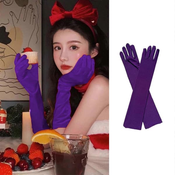 Långa Spandex Opera Handskar för Vuxna som Sträcker sig Över Armbågen - Perfekt PP