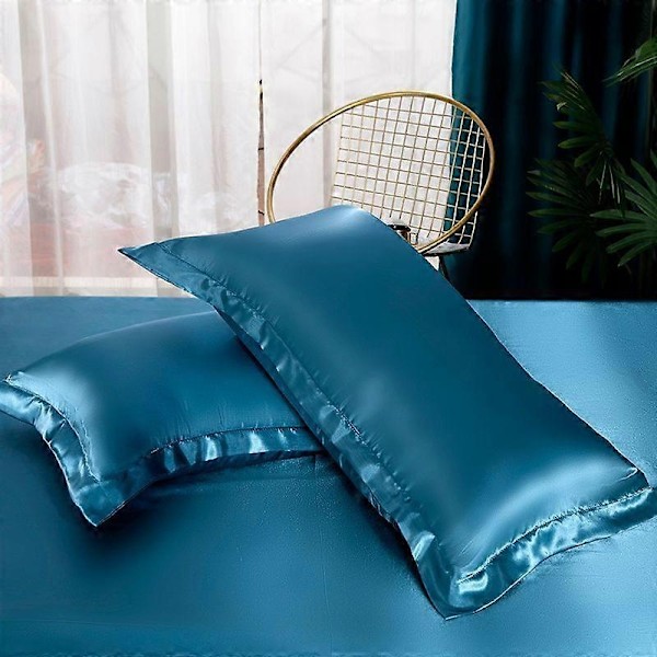 Minglan Enfärgad sängkläder i sidenimitation, högkvalitativt satäng sänglinne påslakan örngott set i fyra delar - Perfet balilan 180x220cm 4pcs