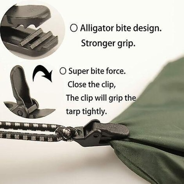 70 stk Clip de Fixation Bache Auvent, Clips de Verrouillage Clips de Bache Clips Toile de Tente en Li - Perfet null none