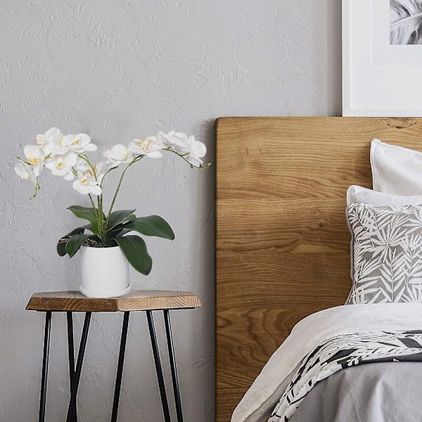 5-pack Phalaenopsis orkideer blader kunstig ekte utseende røtter Berøringsplanter Grønne kunstige blader Arrangement - Perfet