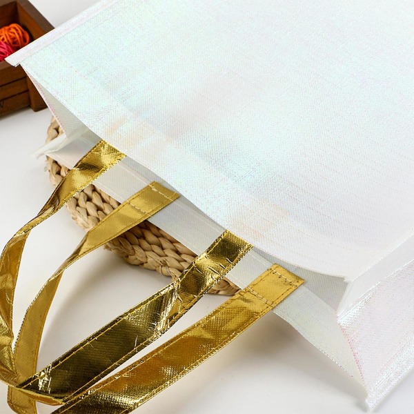 10 stk Laser non-woven handleposer, aluminiumsfolie kompositt tøypose - Perfet