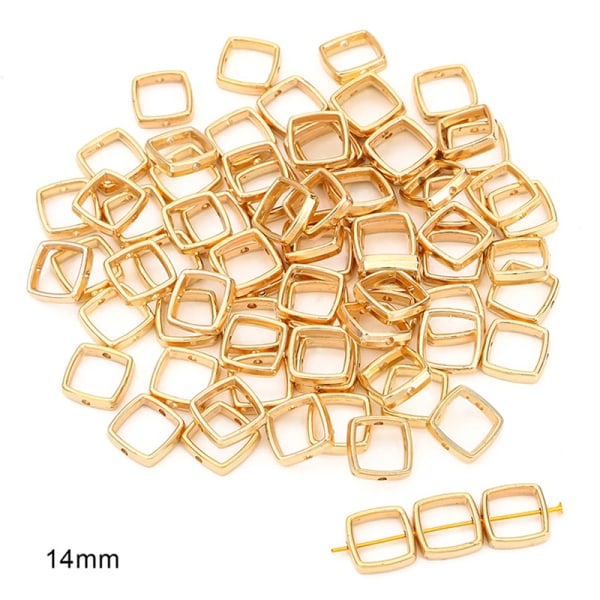 50 st Två hål CCB Beads Ram Spacer Beads DIY Halsband Armband - Perfet M