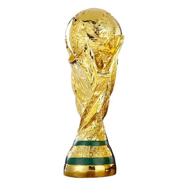 Stor fotbolls-VM i fotboll Qatar 2022 Gold Trophy Sports Replica 27cm 27cm-Perfet