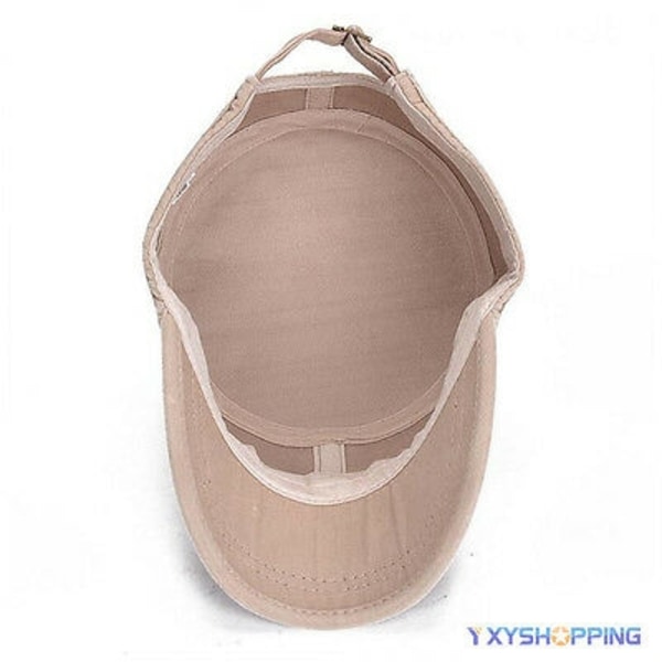 Unisex Army Cap for menn Military Peak Hat Justerbar Outdoor Hat - Perfet Brown