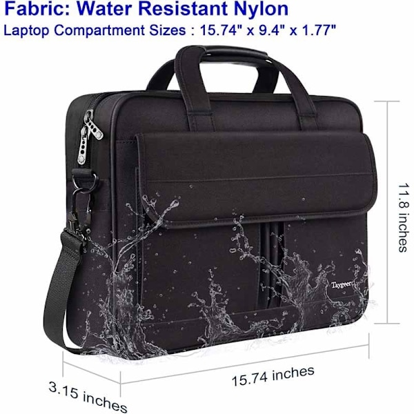 Laptoptaske 15,6" Premium vandtæt kontor notebooktaske Ligh