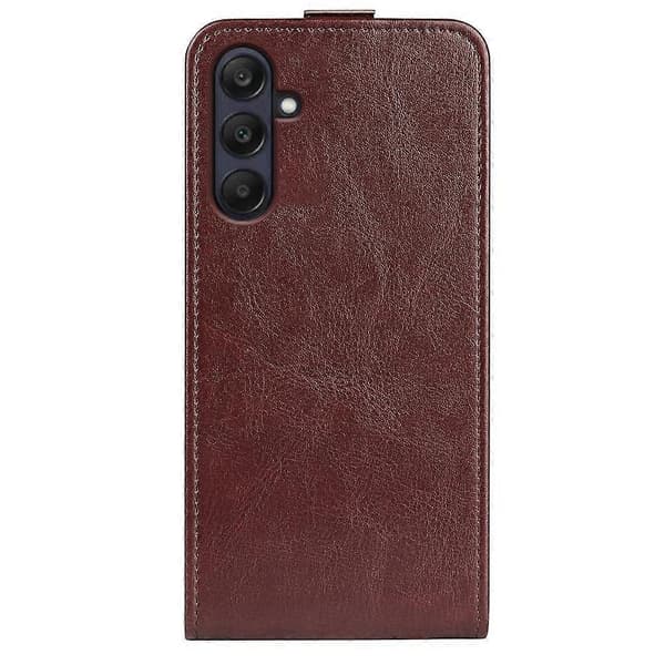 Kompatibel med R64 Textur Vertikal Flip Läder Telefonfodral-Perfet Brown