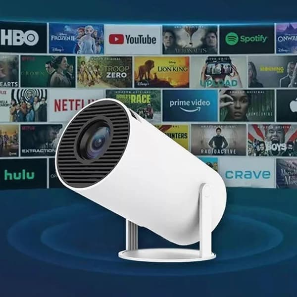 5G 4K projektor, intelligent high-definition LED, understøtter WiFi, Bluetooth, HDMI-interface, USB-interface, Android-system