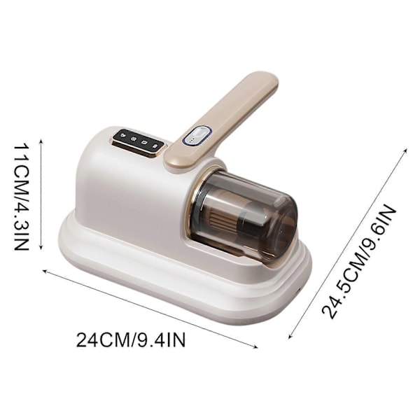 Monitoiminen sängyn pölynimuri 100W Suuritehoinen pölypunkkien poisto Kannettava patjan pölynimuri suodattimella Tehokas valkoinen - Perfekt White Free Size