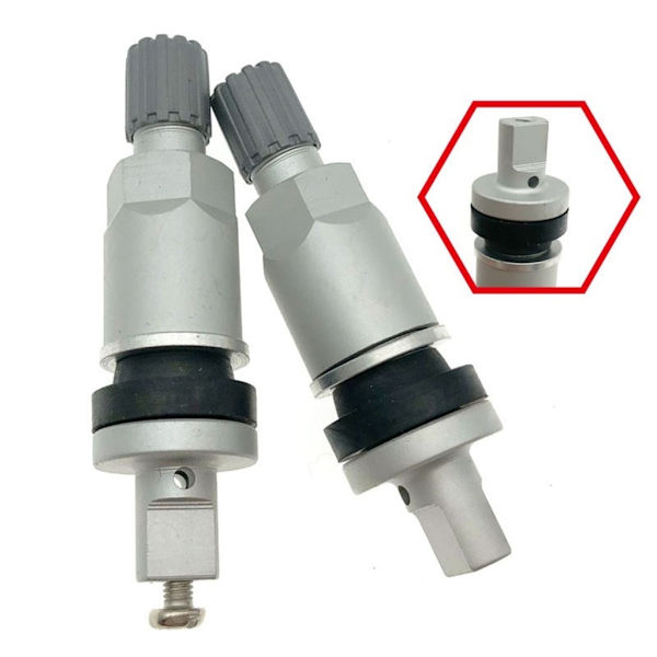 8 st TPMS bildäcksventiler Aluminiumlegering slanglösa ventiler Däcktrycksövervakningssystem Sensorventil spindelreparationssats - Perfet