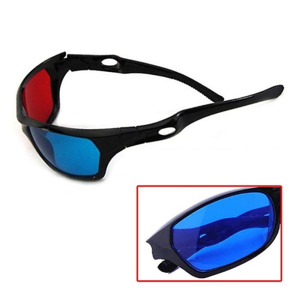 2-Pack 3D Vision-briller Rød Blå Plasma TV-film Stereoskopisk innfatning - Perfet