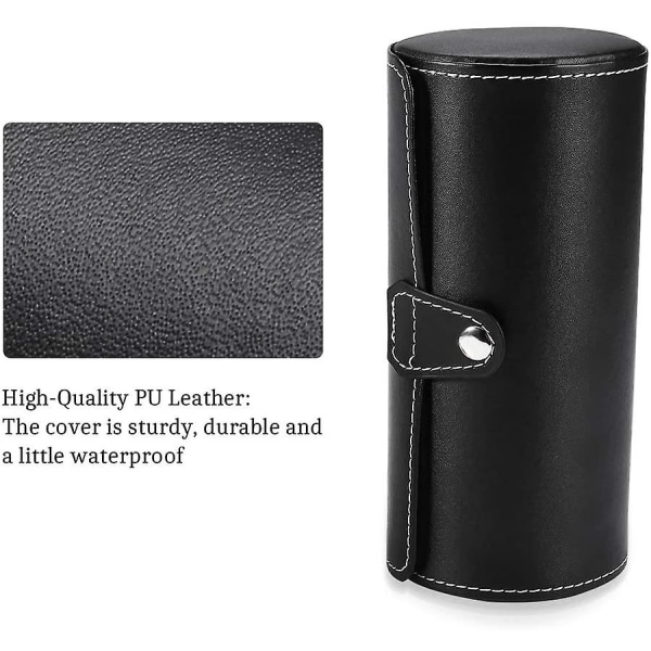 Travel Watch Case för 3 klockor, Watch Travel Case Roll, Travel Pu Leather Roll - Perfet