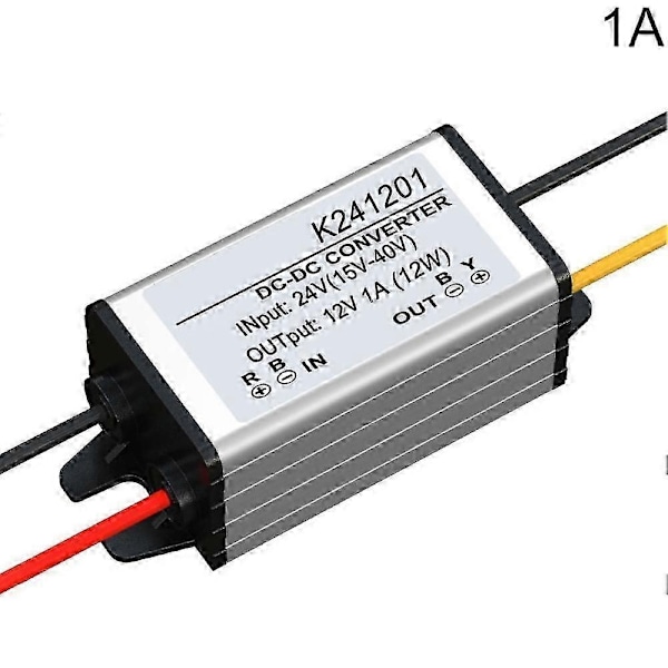 DC/DC 24V til 12V Bil Strøm Buck Converter Step-down Modul Strømforsyningsadapter - Perfet 1A