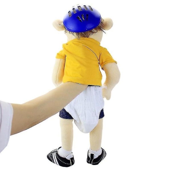 Store Jeffy Boy hånddukker 60 cm blød dukke til børn Talkshow Festrekvisitter Jule plyslegetøj Børnegave - Perfet