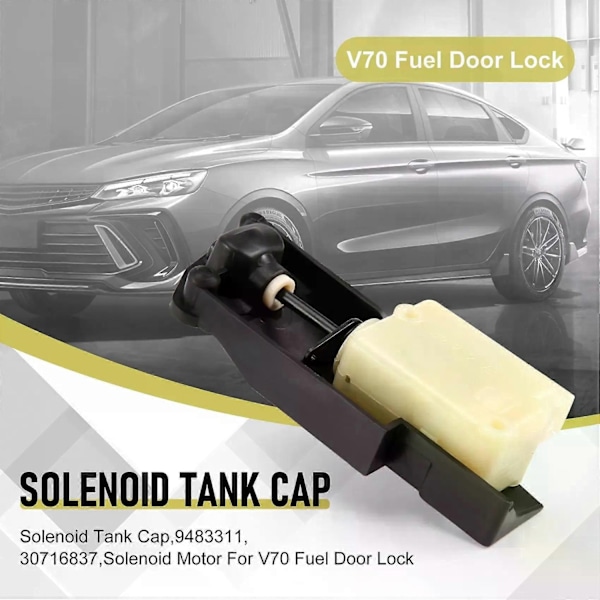 Drivstofflokk Lås Fyllklaff Solenoid Motor Kompatibel med Volvo V70 S60 S80 XC70 XC90 9483311 30716837 30612856 Tanklokk-Perfekt