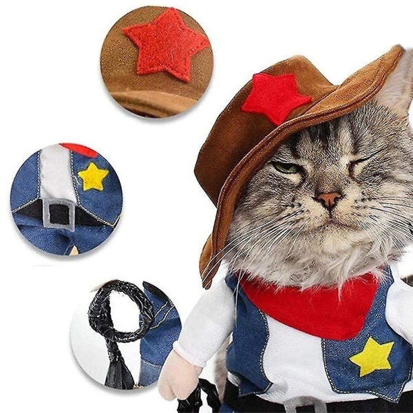 Lemmikkikoiran ja -kissan puku Farkut Huppari Halloween-asu - täydellinen