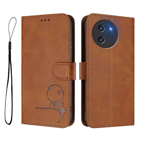 Panda RFID PU Telefoncover Kompatibelt med Doogee Note 59 / Note 59 Pro-Perfet Brown